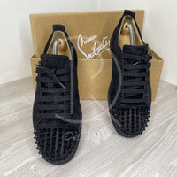 Christian Louboutin 'Black Suede' Junior Spikes (42) 🖲
