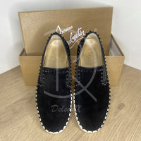 Christian Louboutin 'Black Suede' Pik Boat (41.5) ☀️
