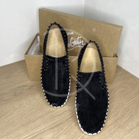 Christian Louboutin 'Black Suede' Pik Boat (42.5) 🖤