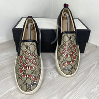 Gucci Herrre 'Kingsnake' GG Print Supreme Slip-Ons Sneaker (41.5) 🦍