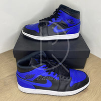 Nike Sneakers, Jordan 1 Mid 'Hyper Royal' Tumbled Leather (45.5) 🏀