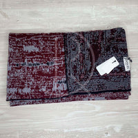 Lanvin Unisex 'Red Maroon Design' Uld Halstørklæde (One Size) 🧰