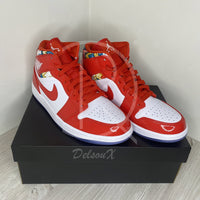 Nike Air Jordan 1 Mid 'Barcelona' Sweater Red Patent (44) 💃🏽