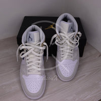 Nike Air Jordan 1 Mid 'Tan Suede Navy' (44) 🍮