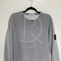 Stone Island Basic Grå Crew Neck Sweatshirt Herre (XL) 🌑