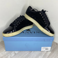 Lanvin Sneakers, 'Black Suede' Lak Toe Herre (42) 🕶