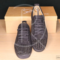 Christian Louboutin 'Black Suede' Junior Spikes (43.5) 🥷🏼