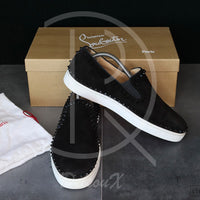 Christian Louboutin 'Black Suede' Pik Boat (42.5) 🏰