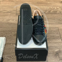 Gucci Ace ’Black Leather’ Flames (42.5) 🔥