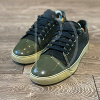 Lanvin 'Black Suede' Green Lak Toe (40) 💚