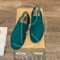 Christian Louboutin 'Green Suede' Pik Boat (42) 🩸