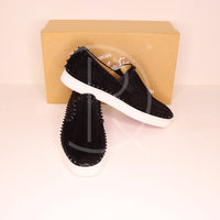 Christian Louboutin 'Black Suede' Pik Boat (44.5) 🎱