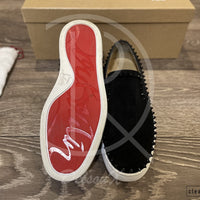Christian Louboutin ’Black Suede' Pik Boat (40) 🩸