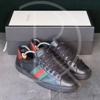 Gucci Ace ’Black Leather’ (41.5) 🐈⬛