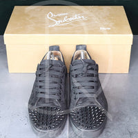 Christian Louboutin 'Black Suede' Junior Spikes (41) 📎