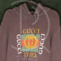 Gucci Hoodie Distressed Fake Logo ‘Black’ (L) 🤡