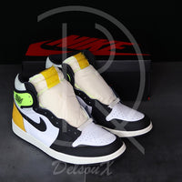 Nike Air Jordan 1 Retro High White Black 'Volt' University Gold (43) ⚡️