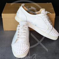 Christian Louboutin 'White Leather' Junior Spikes (44.5) 🪙