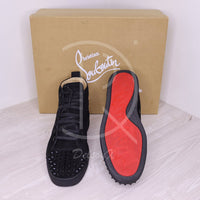 Christian Louboutin Sneakers, 'Black Suede' Lou Spikes High Tops Herre (42) 🩸
