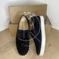 Christian Louboutin 'Black Suede' Pik Boat (41.5) ☀️