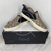 Gucci Herrre 'Kingsnake' GG Print Supreme Slip-Ons Sneaker (41.5) 🦍