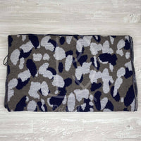 Lanvin Unisex 'Brun Camouflage' Uld Halstørklæde (One Size) 🦬