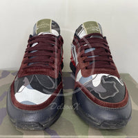 Valentino Garavani Rockrunner 'Grey & Red' Camo Sneakers Herre (42) 🦶🏼