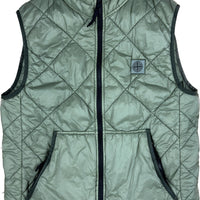 Stone Island Vest, Herre 'Gron' Garment Dyed (M)