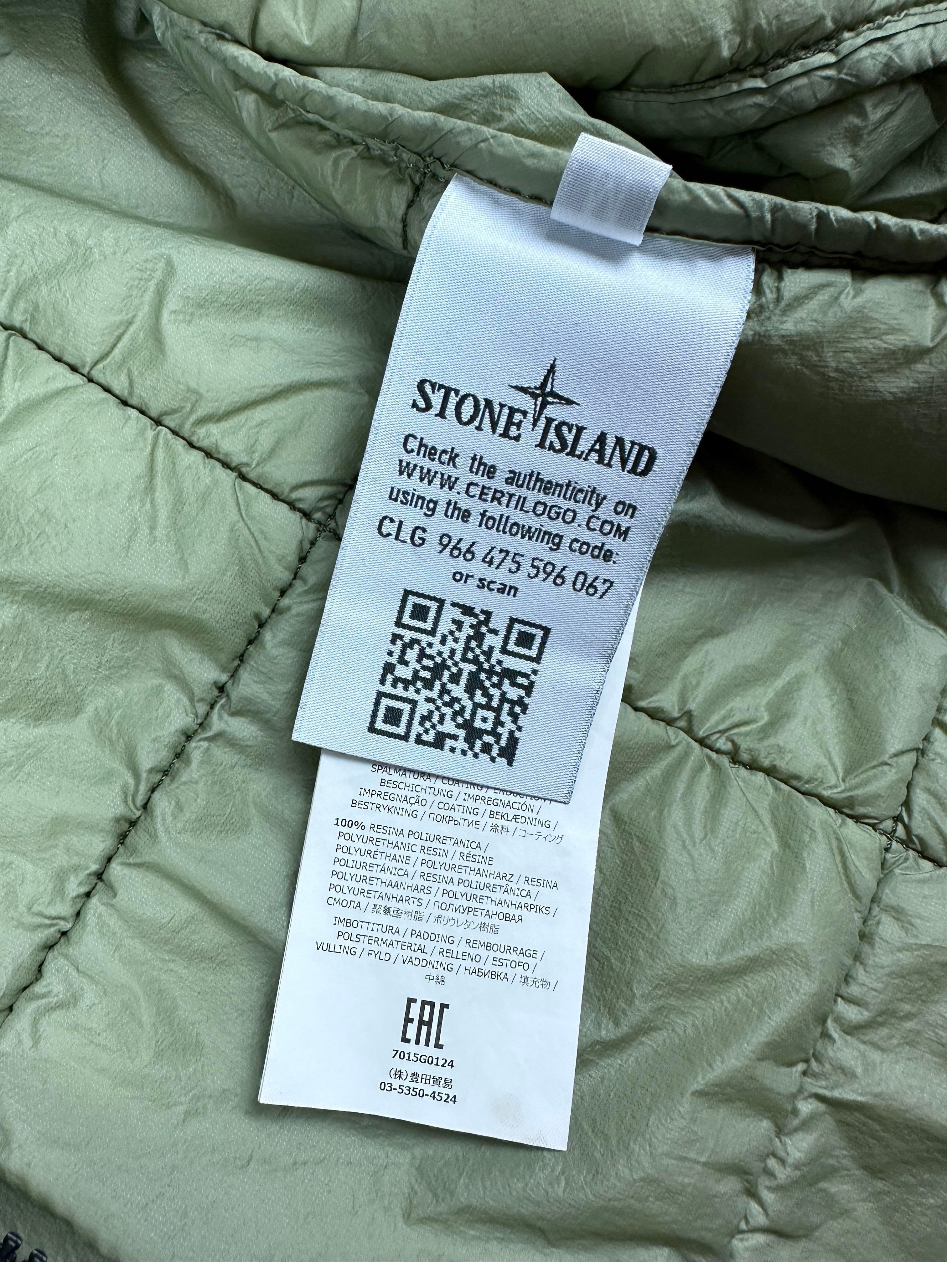 Stone Island Vest, Herre 'Gron' Garment Dyed (M)