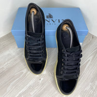 Lanvin Sneakers, 'Black Suede' Lak Toe Herre (42) 🕶