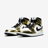 Nike Sneakers, Jordan 1 Mid ‘Metallic Gold Black White’