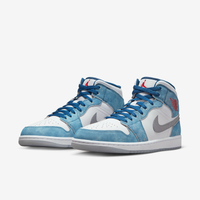 Nike Sneakers, Jordan 1 Mid ‘French Blue Fire Red’