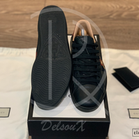 Gucci Ace ’Bee’ Black Leather (44) 🌤