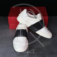 Valentino Sneakers, 'Black Stripe' Open Slip-ons (40) 🤴🏽