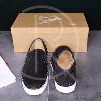 Christian Louboutin 'Black Suede' Pik Boat (43) 🤪