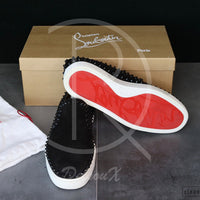 Christian Louboutin 'Black Suede' Pik Boat (42.5) 🏰