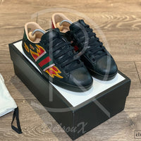 Gucci Ace ’Black Leather’ Flames (42.5) 🔥
