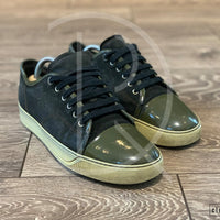 Lanvin 'Black Suede' Green Lak Toe (40) 💚