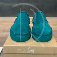 Christian Louboutin 'Green Suede' Pik Boat (42) 🩸
