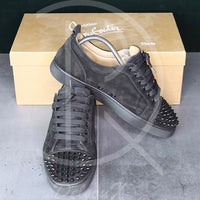 Christian Louboutin 'Black Suede' Junior Spikes (41) 📎