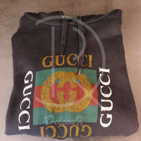 Gucci Hoodie Distressed Fake Logo ‘Black’ (L) 🤡
