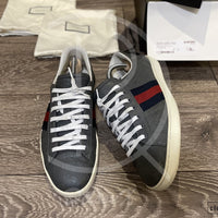 Gucci Ace 'Grey Signature' Leather (43.5) 🌚