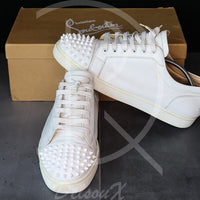 Christian Louboutin 'White Leather' Junior Spikes (44.5) 🪙