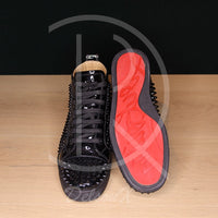 Christian Louboutin Louis Spikes Orlato Flat 'Black Patent Leather' (42) 🕺🏼