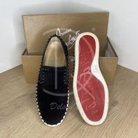 Christian Louboutin 'Black Suede' Pik Boat (41.5) ☀️
