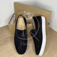 Christian Louboutin 'Black Suede' Pik Boat (42.5) 🖤