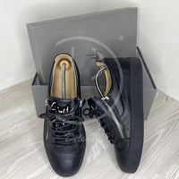 Giuseppe Zanotti Frankie 'All Black' Low Croc Zipped (41.5)