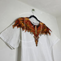 Marcelo Burlon Men's White 'Flame And Wing' T-shirt (M) 🙀