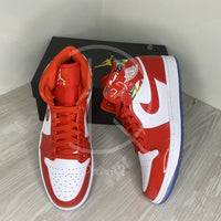 Nike Air Jordan 1 Mid 'Barcelona' Sweater Red Patent (44) 💃🏽