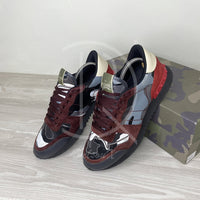 Valentino Garavani Rockrunner 'Grey & Red' Camo Sneakers Herre (42) 🦶🏼
